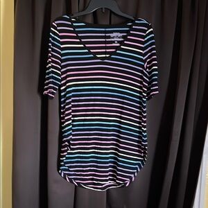 Torrid Striped V-Neck Women's Top